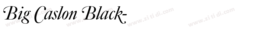 Big Caslon Black字体转换
